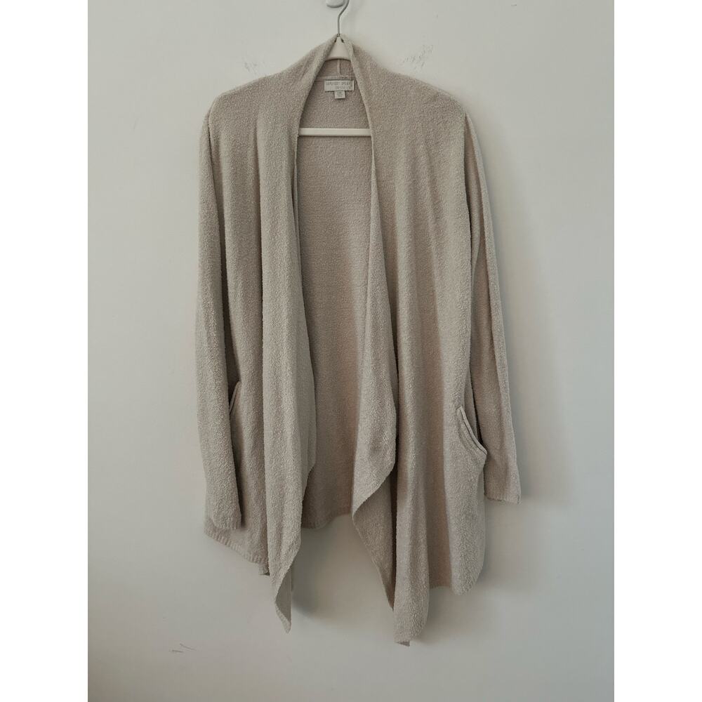 Barefoot Dreams CozyChic Ultra Lite Waterfall Cardigan Women's L/XL Beige
